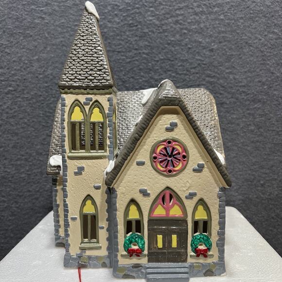 Department 56 Original Snow Village Redeemer Church 5127-6 w/ Light Cord/No Box - Picture 4 of 8